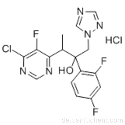 3- (6-Chlor-5-fluorpyrimidin-4-yl) -2- (2,4-difluorphenyl) -1- (1H-1,2,4-triazol-1-yl) butan-2-ol-hydrochlorid CAS 188416-20-8